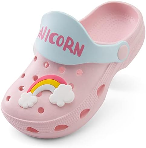 Qtdstz Kids Clog Toddler Shoes Slip on Summer Beach Water Sandals Pink