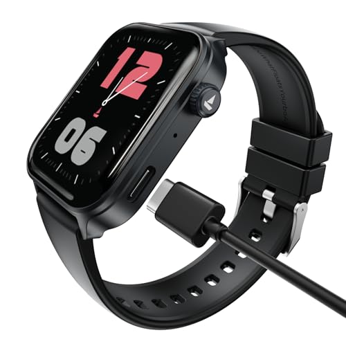 Image of boAt Storm Call 4 India's first Smartwatch with Type-C Charging,1.96 inch(4.97 cm) HD Display, Functional Crown, BT Calling, Sports Modes, Heart Rate, SpO2, Sleep & Stress Tracking, SOS,IP68(Active Black)