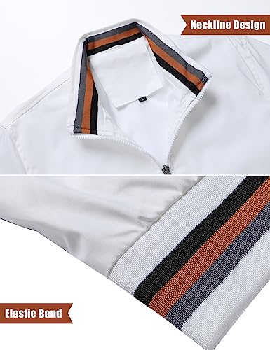Blouson aviateur léger col montant blanc automne printemps