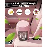 HOTOR Car Trash Can, Pink Car Garbage Can with Lid, Bonus Bags, L(2 Pack) - Image 5