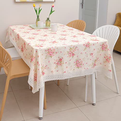 Arquiel Banquet Tablecloth, Lace Jacquard Table Cloth Rectangle Table Cover, Farmhouse Decorative Tablecloth For Kitchen Dining Party (59" X 79") #TOP4
