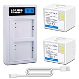 Picture of 2-Pack A-1 A-1B A-1C VMA4400 Rechargeable Battery with LCD Dual Charger for Arlo Pro, Arlo Pro 2 Arlo VMC4030 VMC4030P VMS4230 VMS4430 VMS4530 VMS4430P VMS4530P-100NAR Security Camera 2440mAh