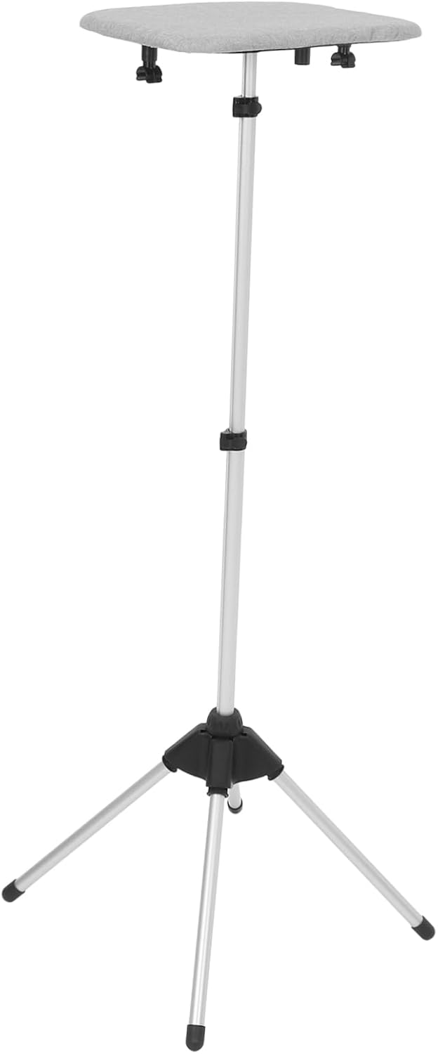 Height Folding Garment Steamer Rack with Built Ironing Board Stable Four Leg Design for Versatile Use Height Range Clothes Hanger for Neat