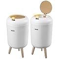 VZZNN 2 Pack Automatic Motion Sensor Trash Cans, 3 Gallon / 11L Touchless Trash Bins with Removable Legs, Slim Waterproof Design for Bathroom, Kitchen, Bedroom, and Office - White