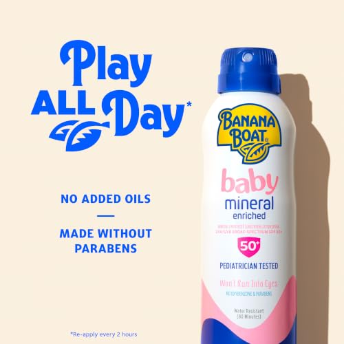 Image of Banana Boat Mineral Enriched Baby Sunscreen Spray SPF 50, 6 oz