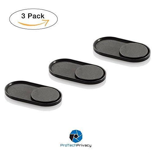 Webcam Cover | Black Metal (3 Pack) Laptop Camera Cover Slide | Protects Computer & Smartphone Camera Against Hackers Swiss Made Webcamera Slider | Web Cam Blocker
