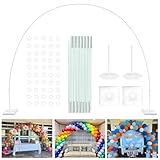 YALLOVE 6 mバルーンアーチスタンドキット、幅と高さ自由調整可能（例：3 m x 2.2 m）、組み立てと分解簡単（風船は含まれません）
