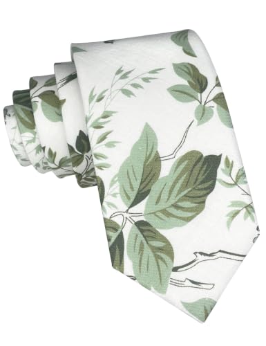 Image of Kebocis Mens Skinny Cotton Floral Tie for Men