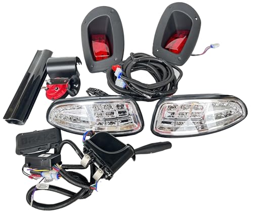 Dr.Acces Golf Cart light Compatible EZGO RXV Complete ultimate LED Light Kit with Turn Signals Hazard Flasher Horn and Brake fits Fits RXV Gas & Electric 2008-2015 Golf Cart