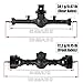Front Rear Portal Axles (+5mm Wider on Each Side) Upgrades Part for 1/24 SCX24 C10 JLU Gladiator Bronco Deadbolt 1/24 RC Crawler,BRCatWPark Aluminum +5mm Widened Portal Axles,Black