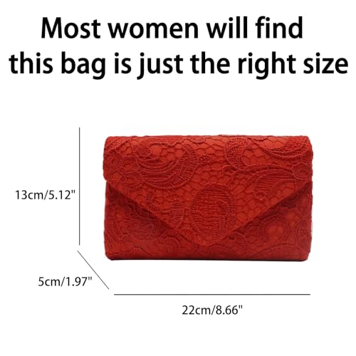 Image of 2026 Lace Embroidered Clutch Dressy Purse Envelope Evening Bag