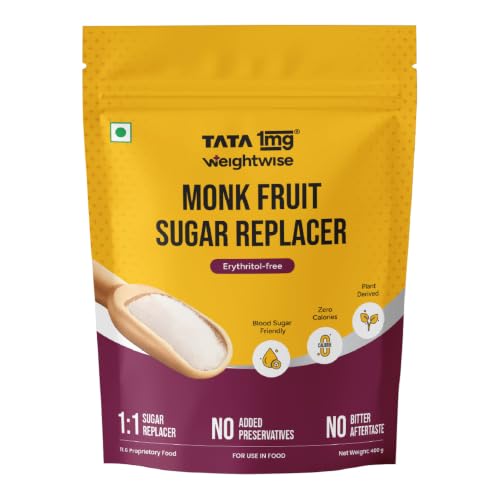 Image of Tata 1mg Monk Fruit Sugar Replacer 400gm | Zero Calorie Natural Sweetener | Erythritol-Free