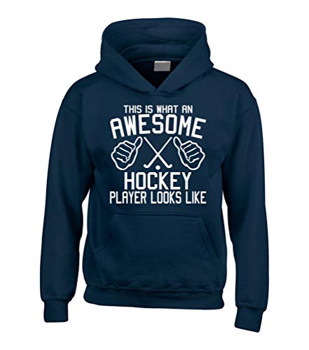Sweat à capuche hockey chaud bleu enfant 5-6 ans anti-froid