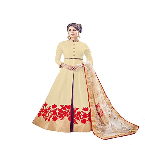 Robe musulmane longue de mariage avec jupe style costume Saree