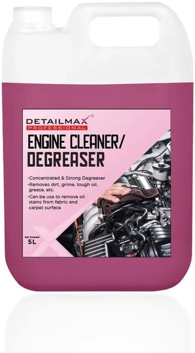Engine Cleaner Degreaser Concentrate 5L | Water-Based, Non-Toxic 12 pH Alkaline Formula | Heavy-Duty Car & Bike Engine Cleaning Solution | Dilutes 50ml per 1L Water | Tough on Grease & Grime