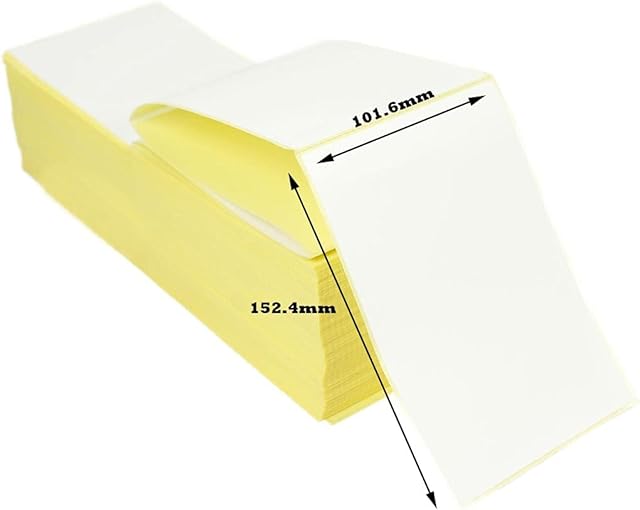 King Karan 4X6 Direct Thermal Fanfold Shipping Labels 1000 Pics for Address Mailing Postage USPS UPS FedEx Amazon Ebay Shipping Labels
