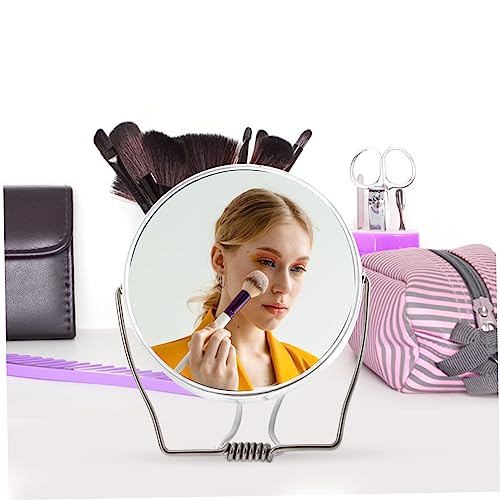 Espejo portátil doble cara para maquillaje miniatura 7