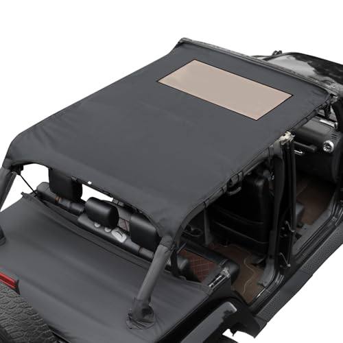 JOYTUTUS Waterproof Sun Shade Top for Wrangler JK 4-Door (2007-2018) – All-Weather Protection, UV...