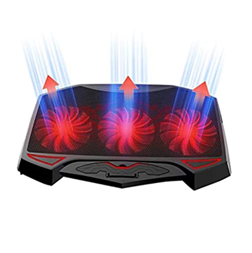 Base refrigeradora para laptop con 3 ventiladores silenciosos, soporte refrigerado con 2 puertos USB 2.0 para laptops de 12 a 17 pulgadas miniatura 2