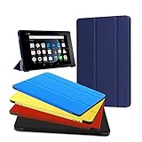 Fire HD 8 Case - Zerhunt Ultra Light Slim Fit Protective Cover with Auto Wake/Sleep for Fire HD 8 Tablet (2018/2017 Release,8th/7th Generation) Blue