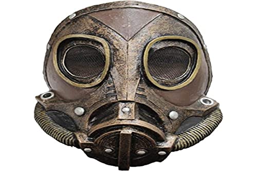 Ghoulish Productions - Máscara M3A1 Steampunk Mask, Línea Gas Mask & Steampunk, Disfraz de Látex resistente, pintada a mano, Halloween, Desfile de Carnaval, Fiesta de disfraces, Talla única adulto.