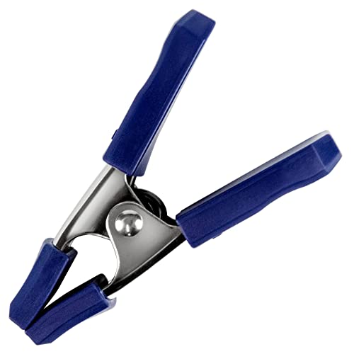 Image of IRWIN Tools QUICK-GRIP Metal Spring Clamp, 1-Inch (222601) , Blue (Pack of 2)