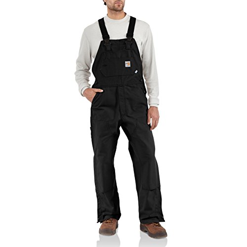 Carhartt Men's FR Duck Bib Overall, Black, W42 x L34 by Carhartt - Used condition - US$86.66