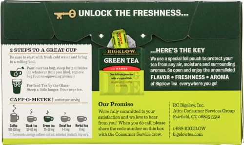 Image of Bigelow Tea Grn Mango, 20 Bg