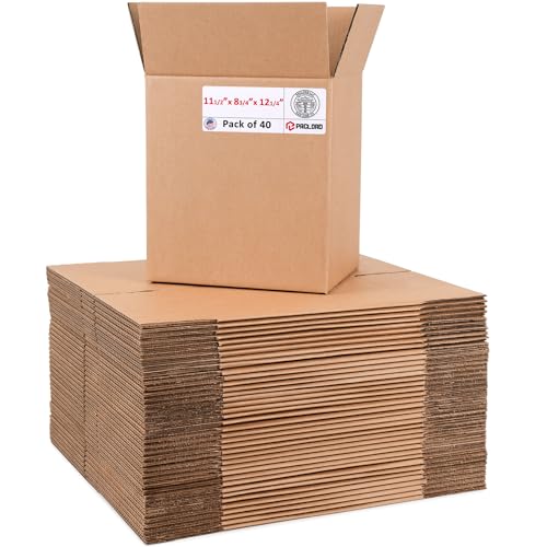 Image of Medium Cardboard Boxes 11 1 /2 inchL x 8 3 /4 inchW x 12 1 /4 inchH (Pack of 40) - USA-Made Packing Boxes for Moving, Shipping, or Storage - USPS, UPS, FedEx Approved - Professional Packing Supplies for Moving | USA-Made Packing Boxes for Moving, Shipping, or Storage - USPS, UPS, FedEx Approved - Professional Packing Supplies