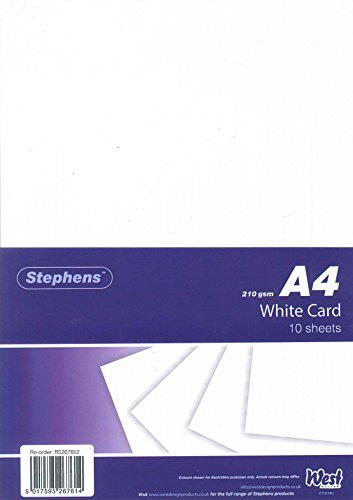 Stephens Paquete de 10 hojas de cartulina blanca