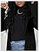 RoseSeek Girl's Hooded Open Front Long Cardigan Long Sleeve Ribbed Knit Sweaters Outerwear Black 11Y