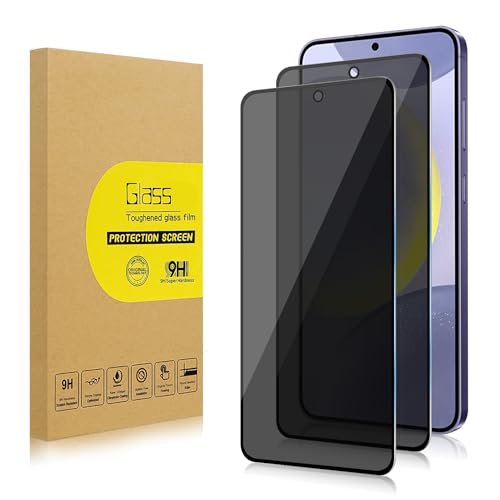 Lokyoo 2 Stück Sichtschutz Full Screen für Samsung Galaxy S24, Anti-Spy Panzer Schutz Glas Folie Schutzfolie, Frei von Kratze Bildschirmschutz Hat Keinen Einfluss auf die Hülle