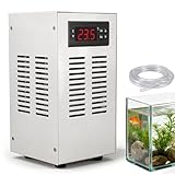enfriador agua acuario Potente y Compacto: Enfriador para acuarios diseñado para acuarios de 35 L; cuenta con funcionamiento a CA 110-220 V / 50-60 Hz y 120 W de potencia para un enfriamiento rápido y estable con bajo consumo energético.