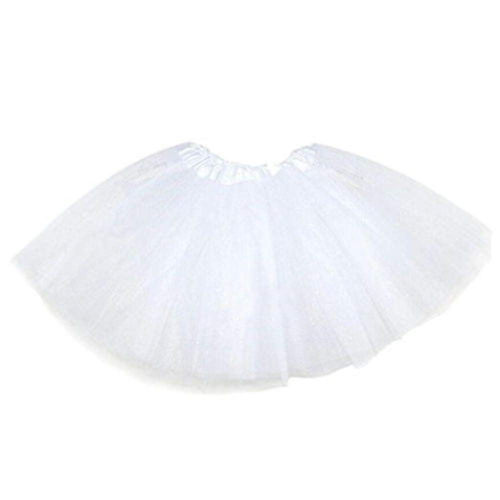 A Liittle Tree Girls White - New Kids Tutu Skirts Fancy Dress Costume Ballet Dance Tutus Party (White)