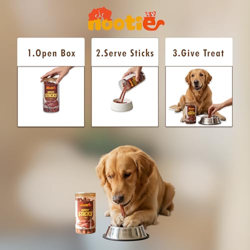 Image of Nootie Munchy Sticks for All Stages Dogs, Perfect for Traning & Treating l Long Lasting Chew Pack of 1 (Mutton)