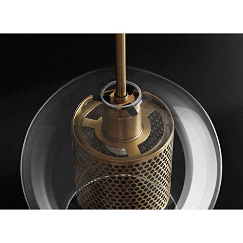 Lustre en verre industriel pour éclairage de restaurant chaleureux
