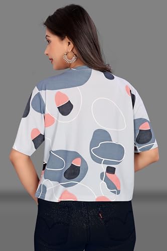 Image of Regolith Designer Sarees Women's Spandex Solid Half Sleeve Regular Fit T-Shirt