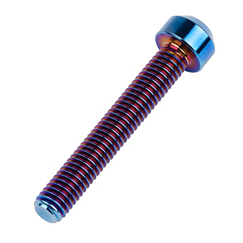 Image of Titanium Torx Square Head M6 x 10 15 20 25 30 35 40 45 50 60 65 70 80mm Screw Pack of 5 (Burn Blue, M6x40mm)