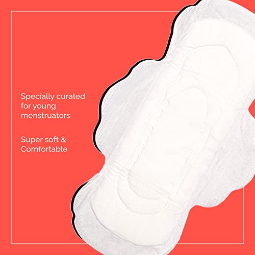 THE WOMAN'S COMPANY Teenage Sanitary Pads for Girls Organic Ultra Soft Cotton Mini Pads, Antibacterial, Biodegradable & Rash-Proof Sanitary Napkins for Teenagers (Pack of 12) - Image 3