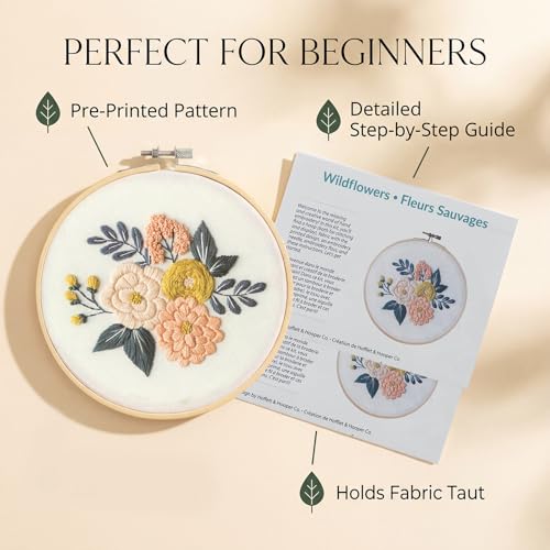 Image of Leisure Arts Mini Maker Embroidery Kit, Pink