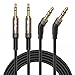 Mr Rex [2-Pack] 5ft 2.5mm to 3.5mm Aux Cable Compatible with Bose Quietcomfort QC35ii QC35 QC25, JBL E55BT E45BT E65BTNC, AKG Y55 Y50 Headphone, Replacement Audio Cord with Cable Organizer Tie