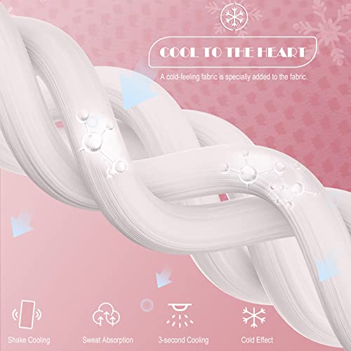 Immoono 10 Pack Cooling Towels Bulk Microfiber Ice Towel Quick Dry Breathable Chilly Sweat Towel Stay Cool Towel For Neck Face Yoga Gym Workout Running Pilates Beach With Carabin Bag, 40X12'', Pink #TOP7