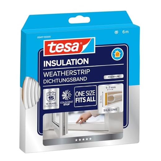tesamoll Premium Flexible tätningslist av silikon - Dörrlist & Fönsterlist för 1-7 mm springor mellan karm och fönster eller dörr