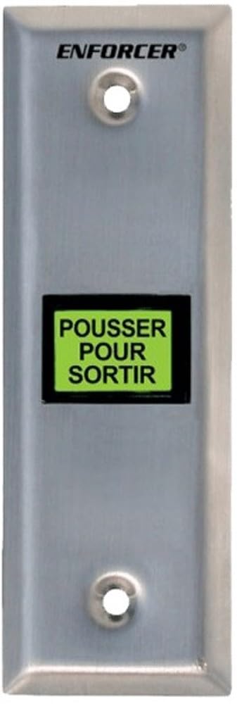 Seco-Larm Enforcer Slimline Push-to-Exit Plate, Illuminated (SD-7103GC-PEQ)