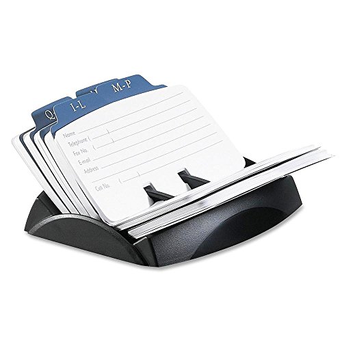 Rolodex ROL67060 Petite Open Tray Card File Holds 125 Cards of 2.25 x 4 Inches, Black (67060)