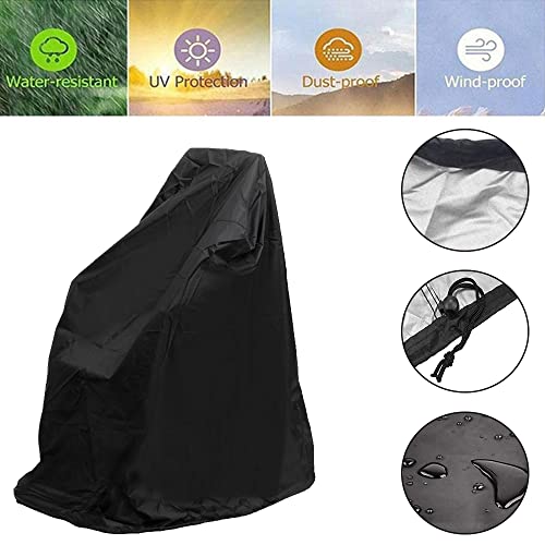 BOSKING Electric Wheel Chair Cover Waterproof Mobility Scooter Storage Cover for Travel Power Wheelchair Dust Protective Cover with Adjustable Drawstring (45"L x 29.5"W x 51"H, Black) by BOSKING - Image 3
