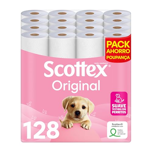 Scottex 4230754 Papier Toaletowy, Biały, 128 Rolek
