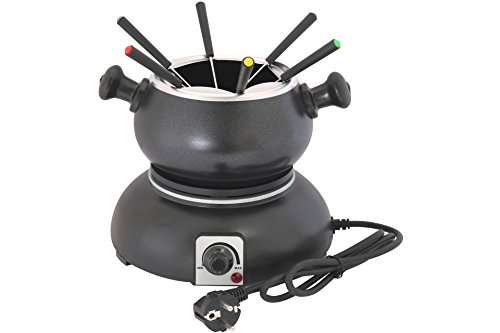 Preisvergleich Produktbild Fondue Set elektrisch 6 Personen schwarz