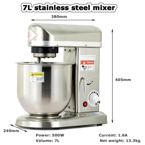 Oiyekntd Elektrischer Standmixer, 3-Geschwindigkeits-Teigmaschine mit Schneebesen, Teighaken, Handmixer-Küchenmaschine, Küchenhaushalt Multifunktionsständer, Kuchenmixer,7L 7 Oiyekntd Elektrischer Standmixer, 3-Geschwindigkeits-Teigmaschine mit Schneebesen, Teighaken, Handmixer-Küchenmaschine, Küchenhaushalt Multifunktionsständer, Kuchenmixer,7L