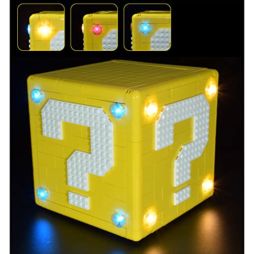 TIOL Beleuchtung Licht Set für Lego Super Mario 64 Block, LED Licht-Set Kompatibel Mit Lego 71395 Bausteinen Modell… – Bild 7